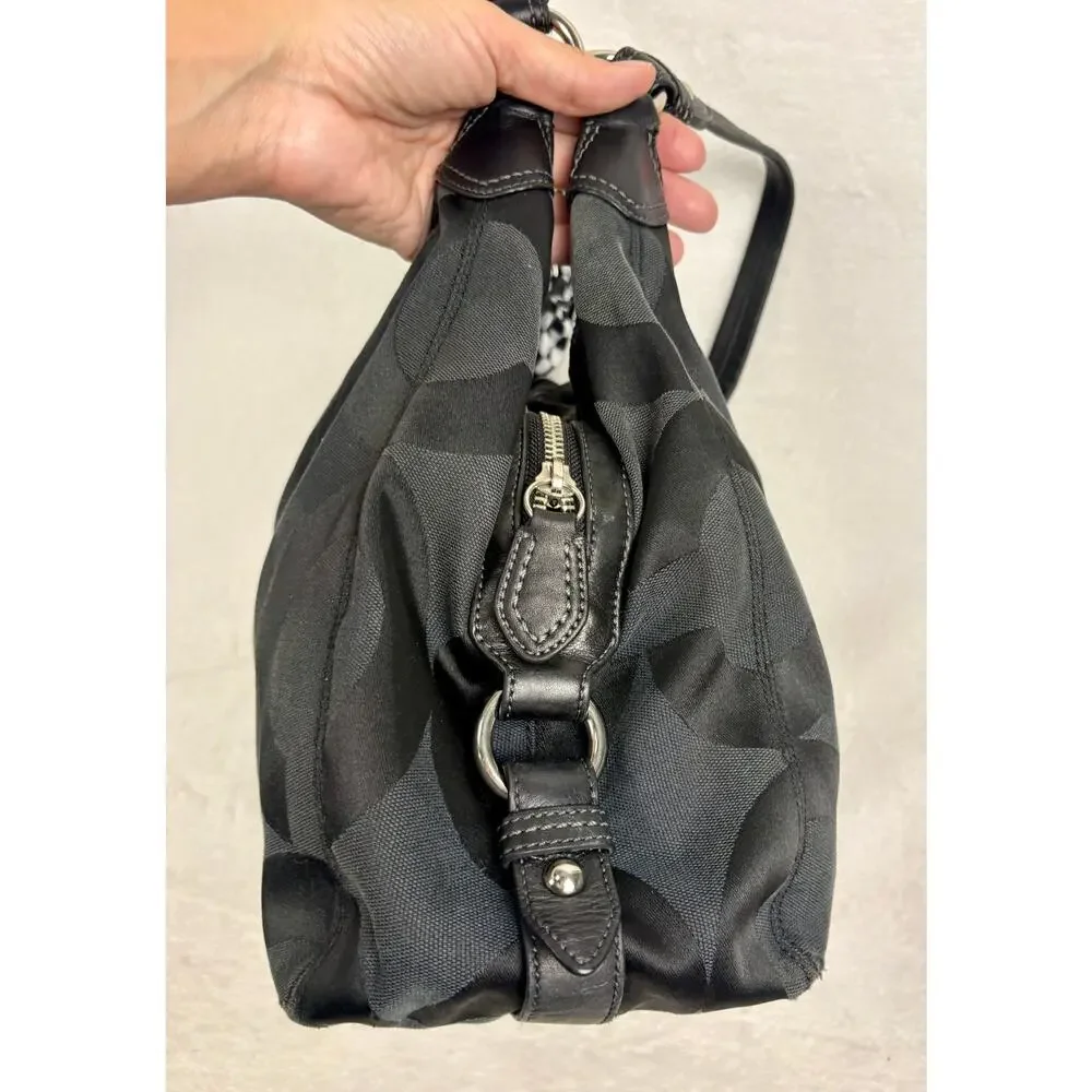 Coach Y2K Madison Op Art Sateen Maggie Shoulder Bag with Scarf